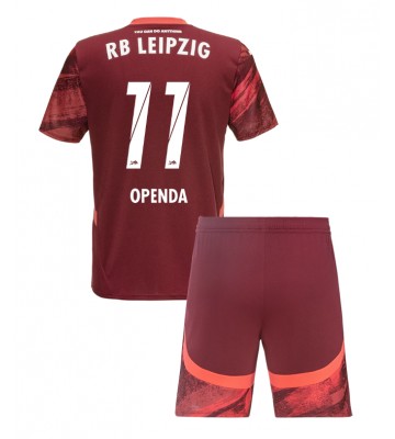 RB Leipzig Lois Openda #11 Segunda Equipación Niños 2024-25 Manga Corta (+ Pantalones cortos)